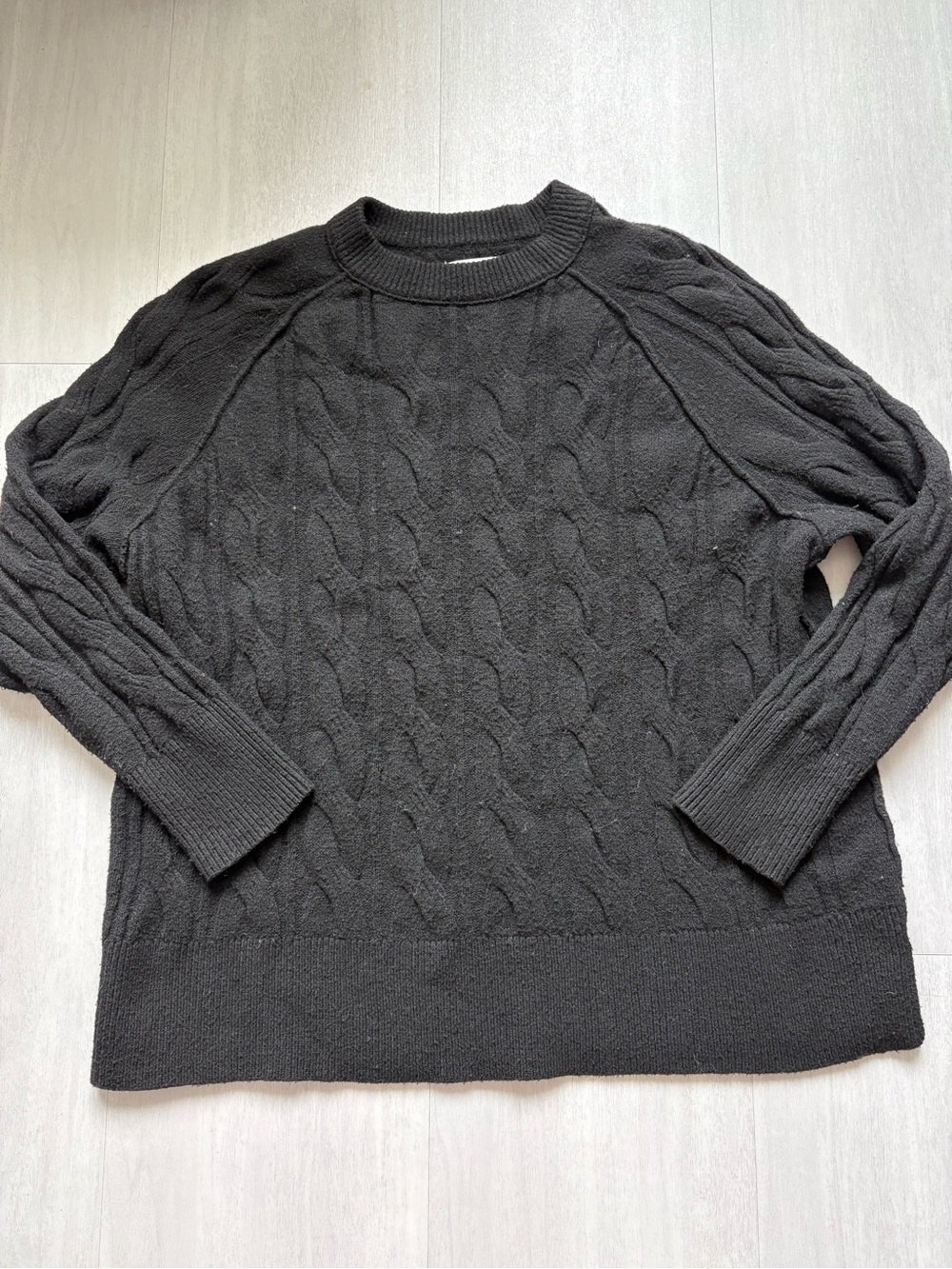 Aerie Black Cable Knit Sweater